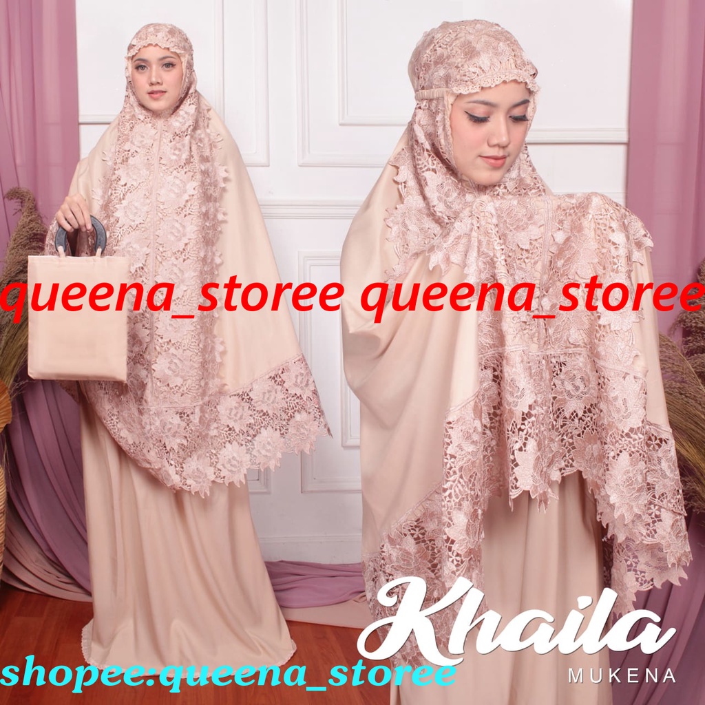 TERBARU MUKENA DEWASA PRADA PRINCESS RENDA POLOS MUKENA KHAILA MAHARANI 2021