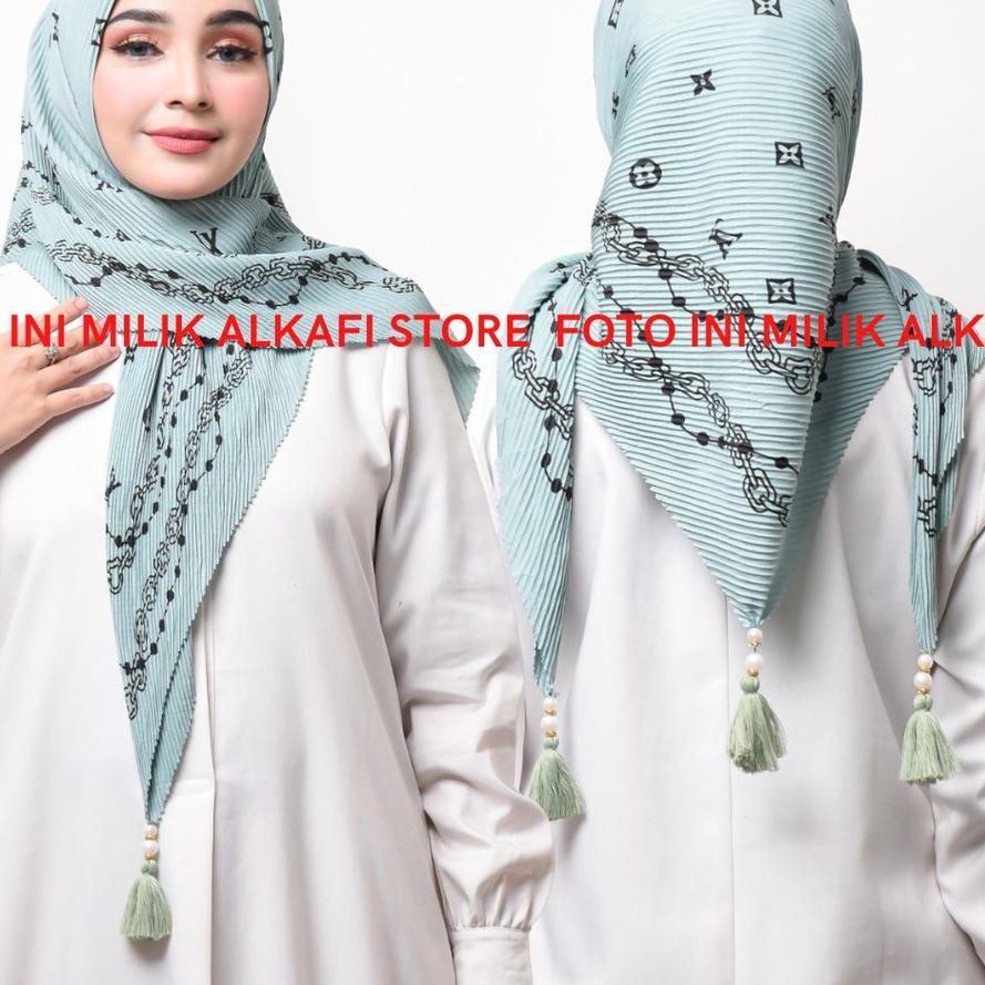 ۞ JILBAB TERBARU SEGIEMPAT PLISKET MOTIF / HIJAB PLISKET MOTIF TERBARU / JILBAB SEGI EMPAT PLISKET A