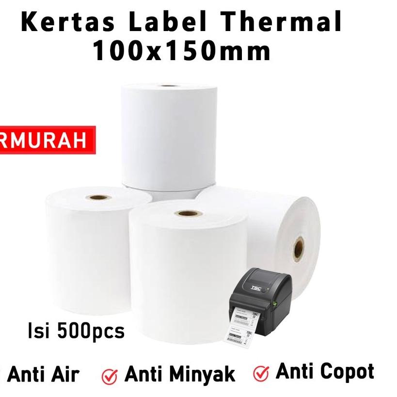 

Terbaik NG Sticker Kertas Thermal / Thermal Label 100 x 150 mm A6 500 pcs serbuuu !