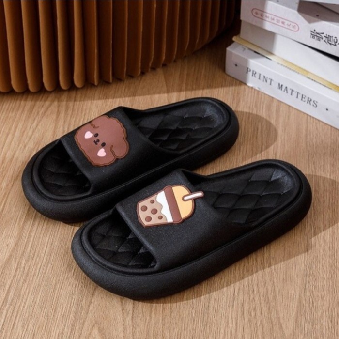 SH111 Sandal Wanita Empuk Boba Sheep Women Slippers Anti Slip Sendal