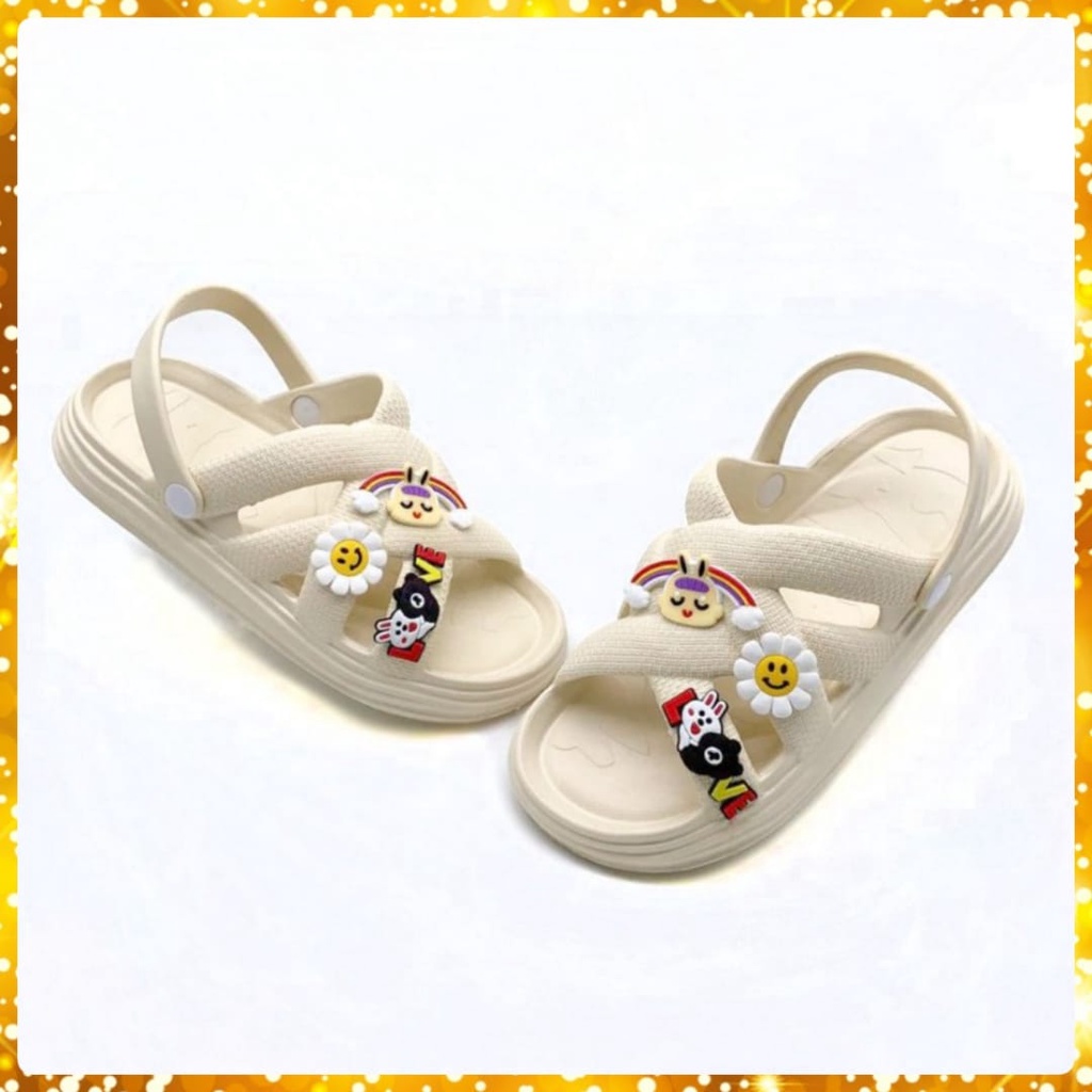 Sandal Selop Wanita Untuk Anak Dan Dewasa Bahan Karet Korean Style Trendy Uk.30-40