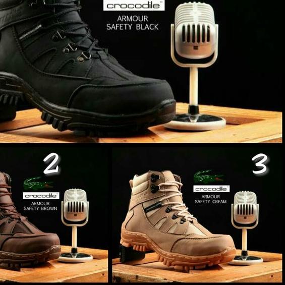 ⅍ sepatu pria boots sapety armor crocodile armour morisey boot original handmade ۞