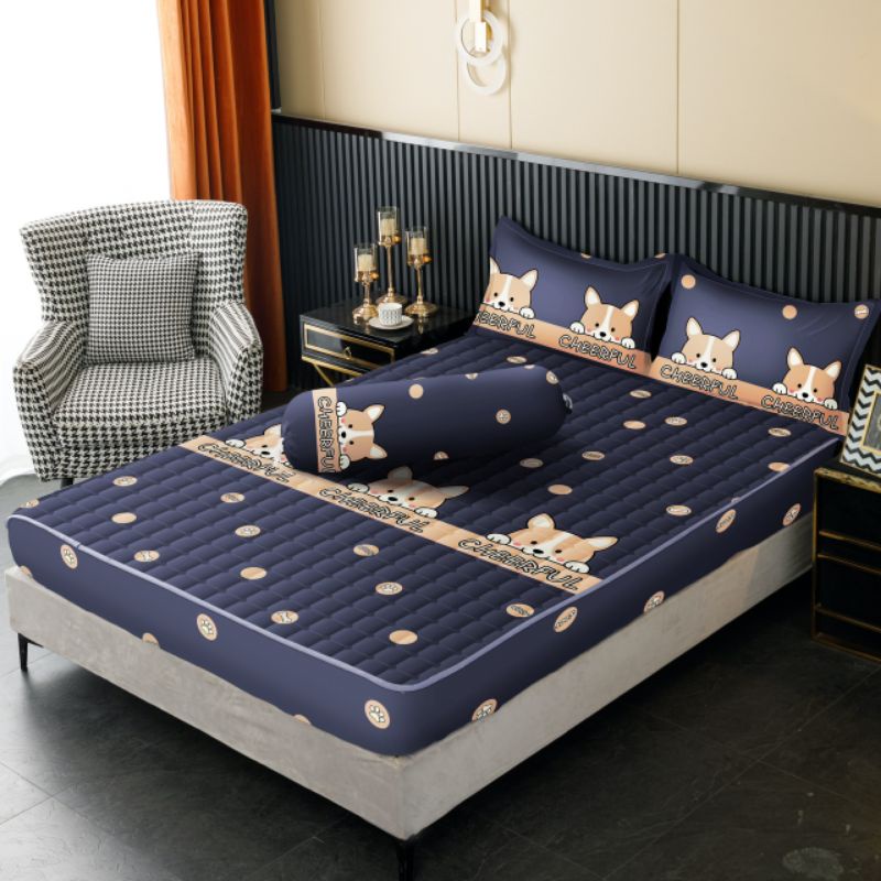 Sprei Sultan Waterproof Ukuran180x200&amp;160x200cm plus 2 sarung bantal dan sarung guling