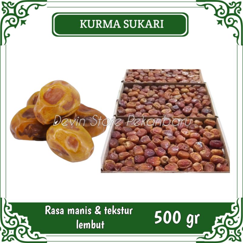 

Kurma Sukari Al Qassim 500 gr / Sukkari / Repack