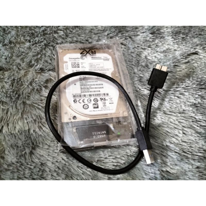 HDD eksternal 500gb merk Seagate Second