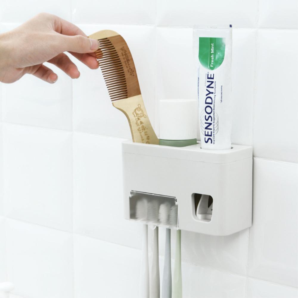 Solighter Tooth Paste Squeezer Anti Debu Dipasang Di Dinding Dispenser Krim Gigi Otomatis