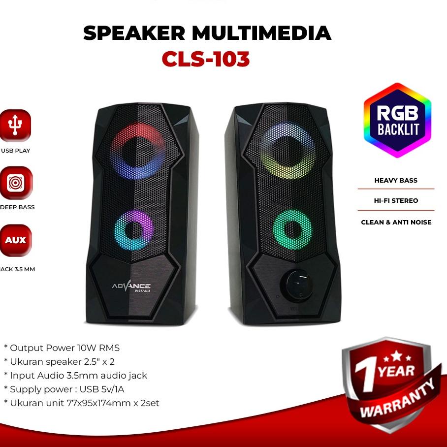 ♦ Gaming Speaker Advance CLS-103 RGB Gaming Speaker ➨