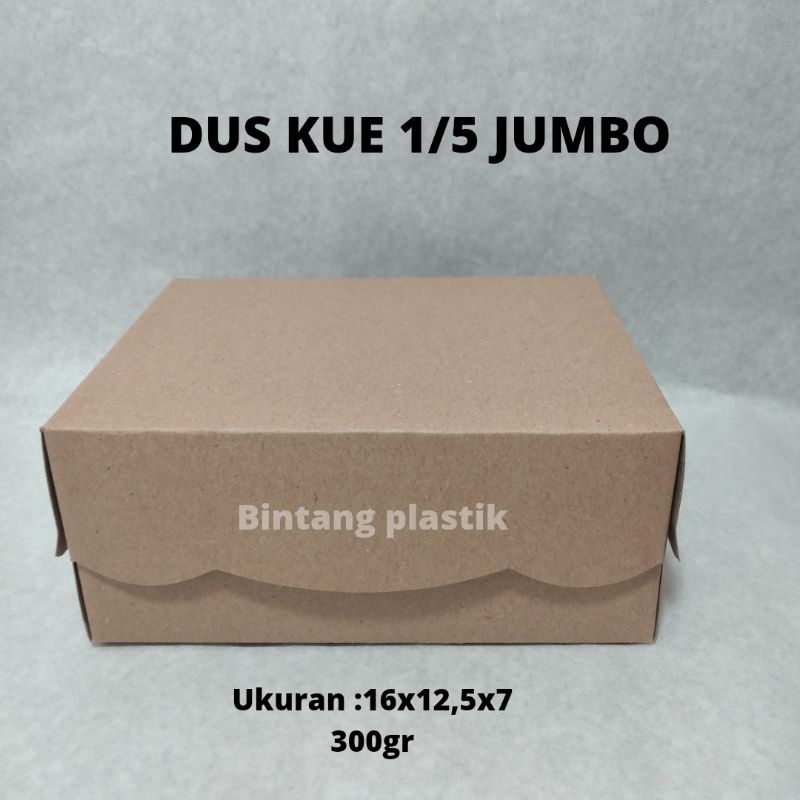 

DUS KUE 16cmx12,5cm 1/5 JUMBO KRAFT 300gr