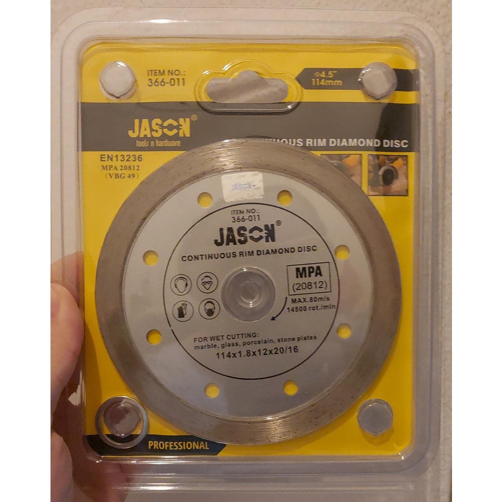 JASON Diamond Wheel 4&quot; Kering &amp; Basah/ Mata Pisau Potong Keramik