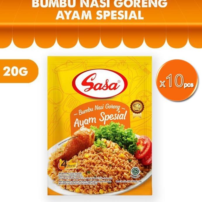 

V79 Sasa Bumbu Nasi Goreng Goreng Ayam Spesial 20 gr x 10 pcs TERBAIK ㅒ