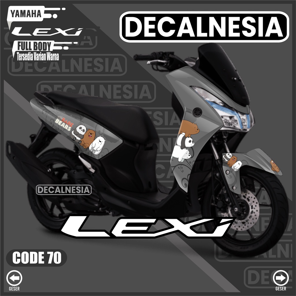 Decal Sticker Lexi Full Body Stiker We Bare Bears Motor Yamaha S ABS Variasi Modifikasi Racing Decal