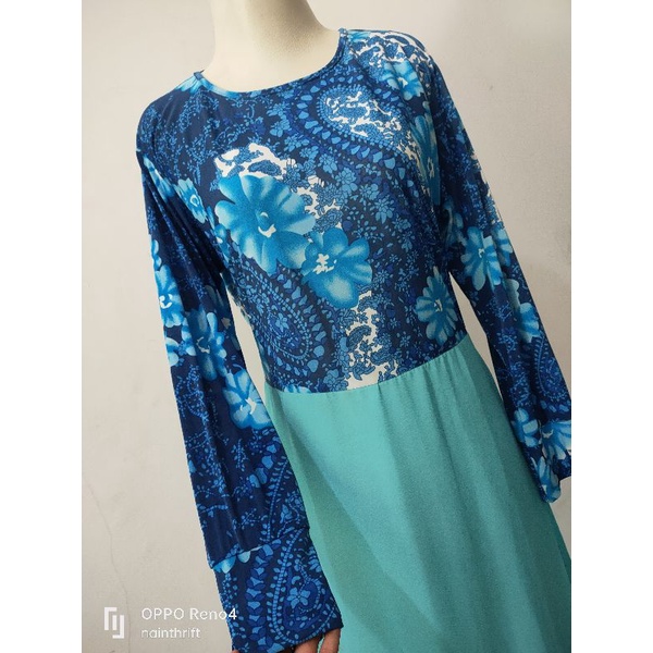 Gamis Sifon Gamis jersey bunga Gamis set outer dewasa wanita / remaja murah