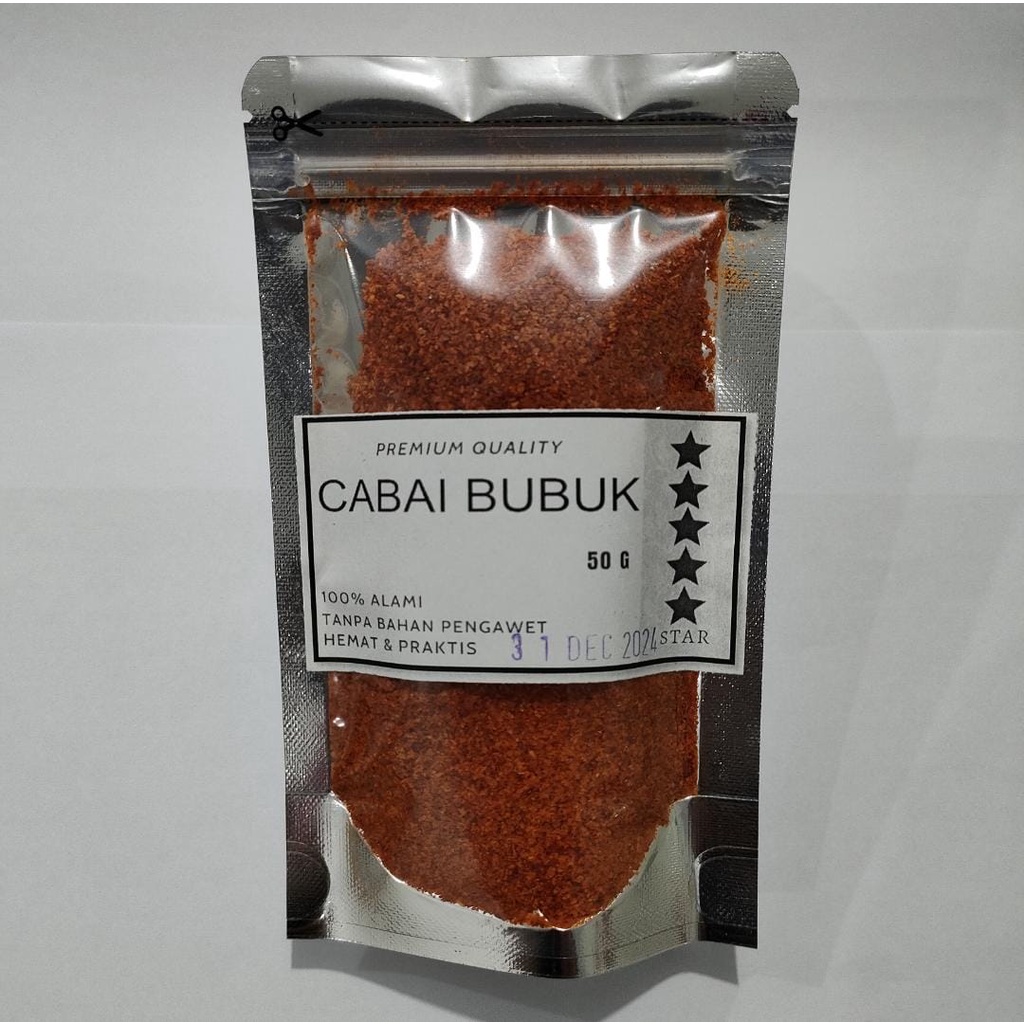 Cabe Bubuk 50gr / Chili Powder Extra spicy / Bubuk Cabai / Ground Cabai Rempah / bumbu dapur