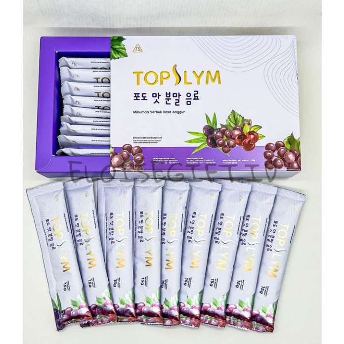 

Topslym Fiber 100% Original BPOM Minuman Serbuk Rasa Anggur