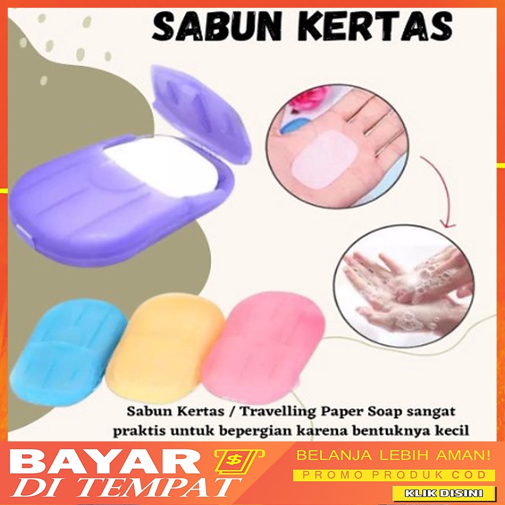 Sabun Kertas Cuci Tangan/Sabun Kertas Travelling Praktis