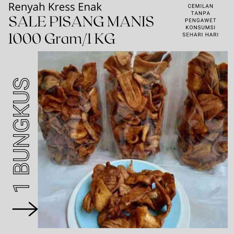 

Kripik sale pisang manis isi 500gram kemasan packing aman