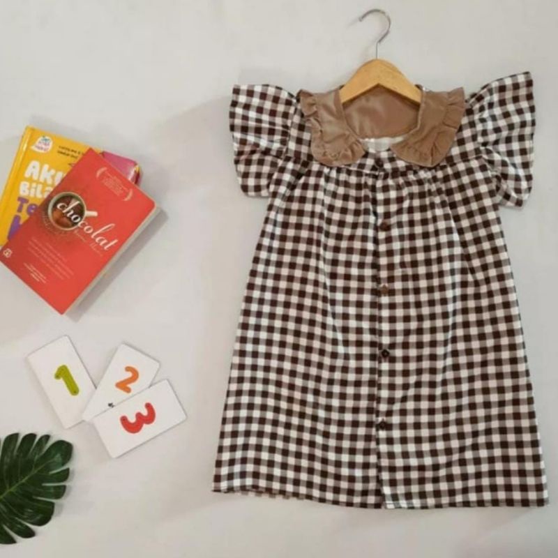 Dress Anak Perempuan Aprilia Ruffle Tee Tutu  1-3 Tahun / Dress Anak Perempuan Import Premium Kids