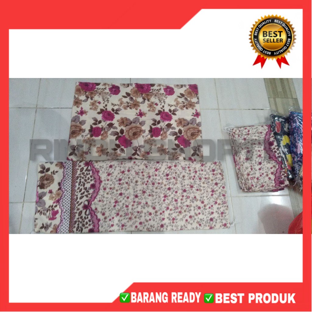 (RS)SARUNG BANTAL DAN GULING 1 PASANG MOTIF BUNGA