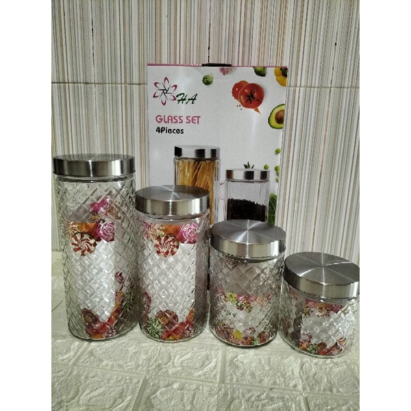 (COD) Toples Kaca Diamond 4pcs Free Bubble / Toples Beita 6pcs / Toples Lebaran