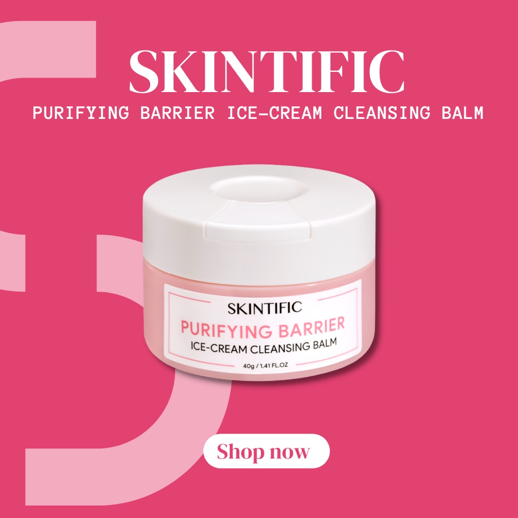 SKINTIFIC Cleansing Balm Make Up Remover 40g Purifying Barrier Ice Cream Pembersih Makeup (BPOM)