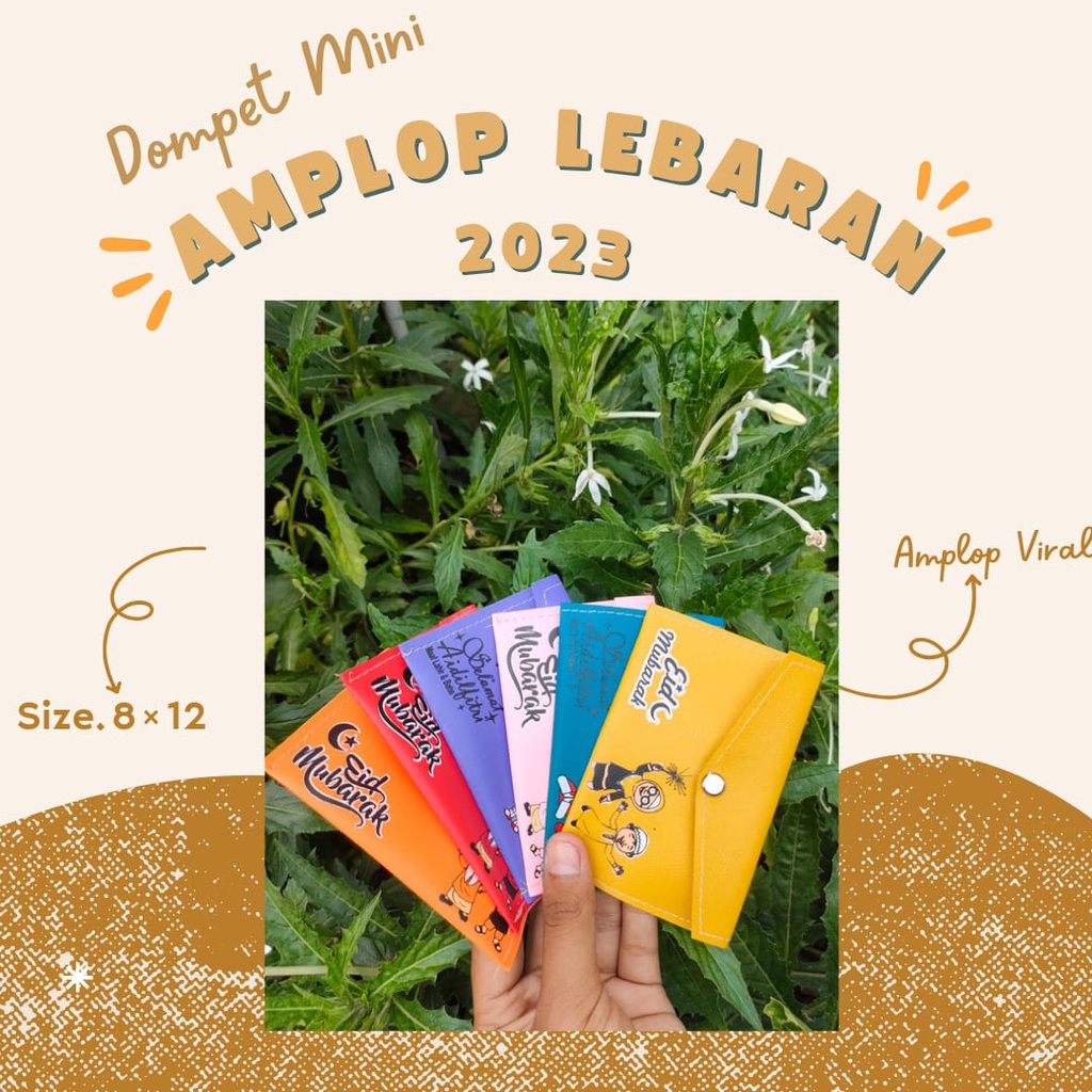 Ampau lebaran / mini dompet isi 12 pcs warna warni