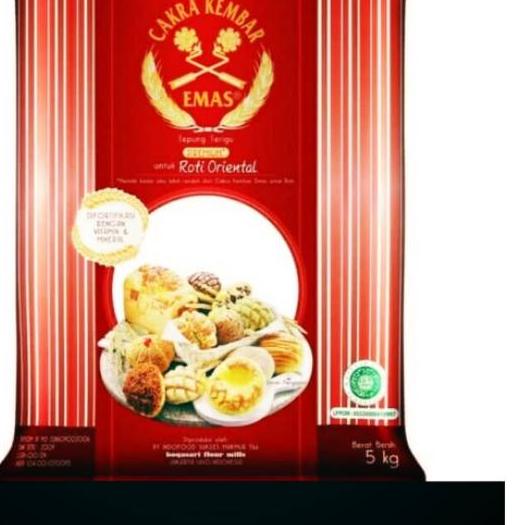 

☊ TEPUNG CAKRA KEMBAR EMAS BOGASARI UNTUK ROTI ORIENTAL 5 KG ❄