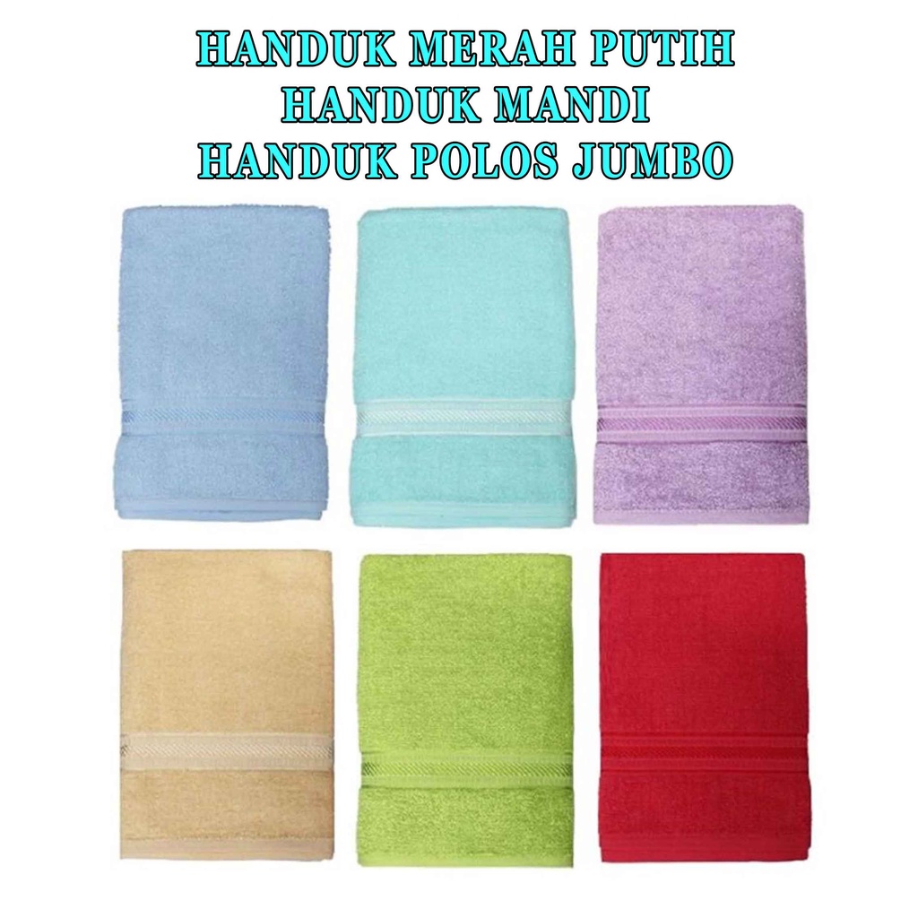 Handuk Mandi Jumbo* Handuk Merah Putih* Handuk Polos