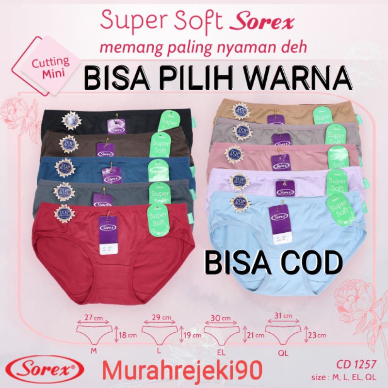 Sorex 1257 Celana Dalam Wanita CD cewek Super Soft Termurah TOKO KEANULOVA