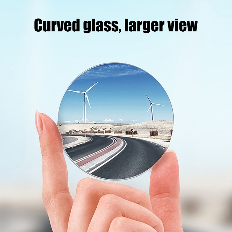 2pcs S-type Car Blind Spot Mirror Anti-Kabut Tahan Air 360derajat Adjustable Auto Motor Sudut Lebar Spion Aksesoris