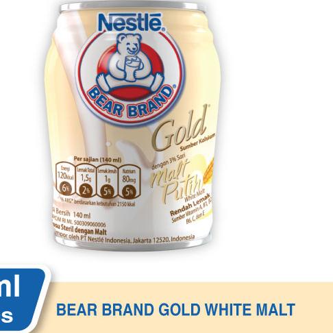 

☪ Bear Brand Gold Malt Putih 5 x 140 mL ☺