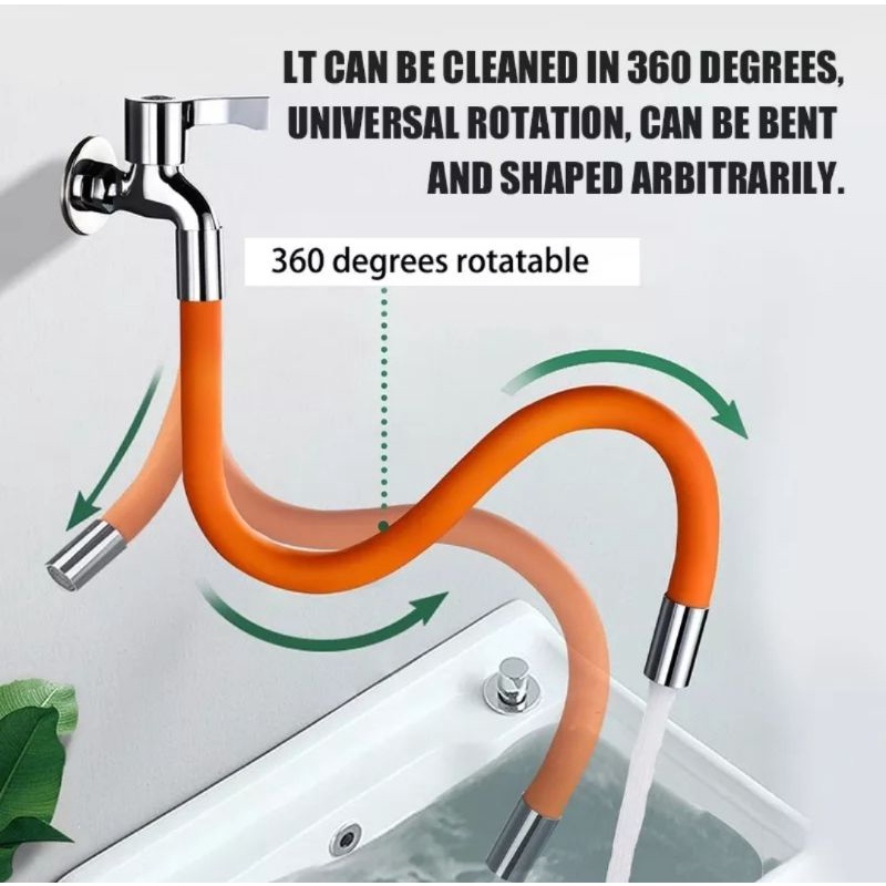 Selang Flexible Ekstensi Keran Air Universal 1/2 Inch 360 Derajat Bahan Silikon WHG