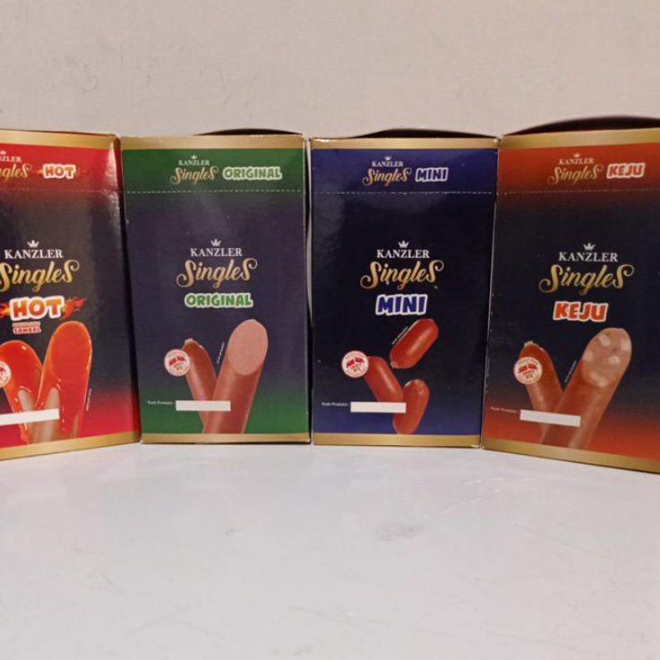 

❂ KANZLER SINGLES 1 BOX HOT / ORIGINAL / KEJU / MINI / BAKSO (ISI 12 PCS) ➾