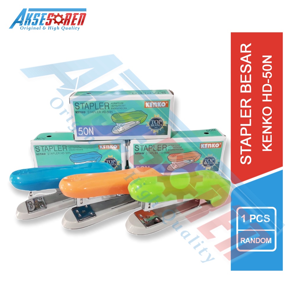 

Aksesoren Stapler Kenko Besar [HD-50N/1 Pcs] / Stepler Penjepit Kertas Warna / Staples Steples Klip Kertas Hekter Jepretan Kertas Plastik Kain ATK