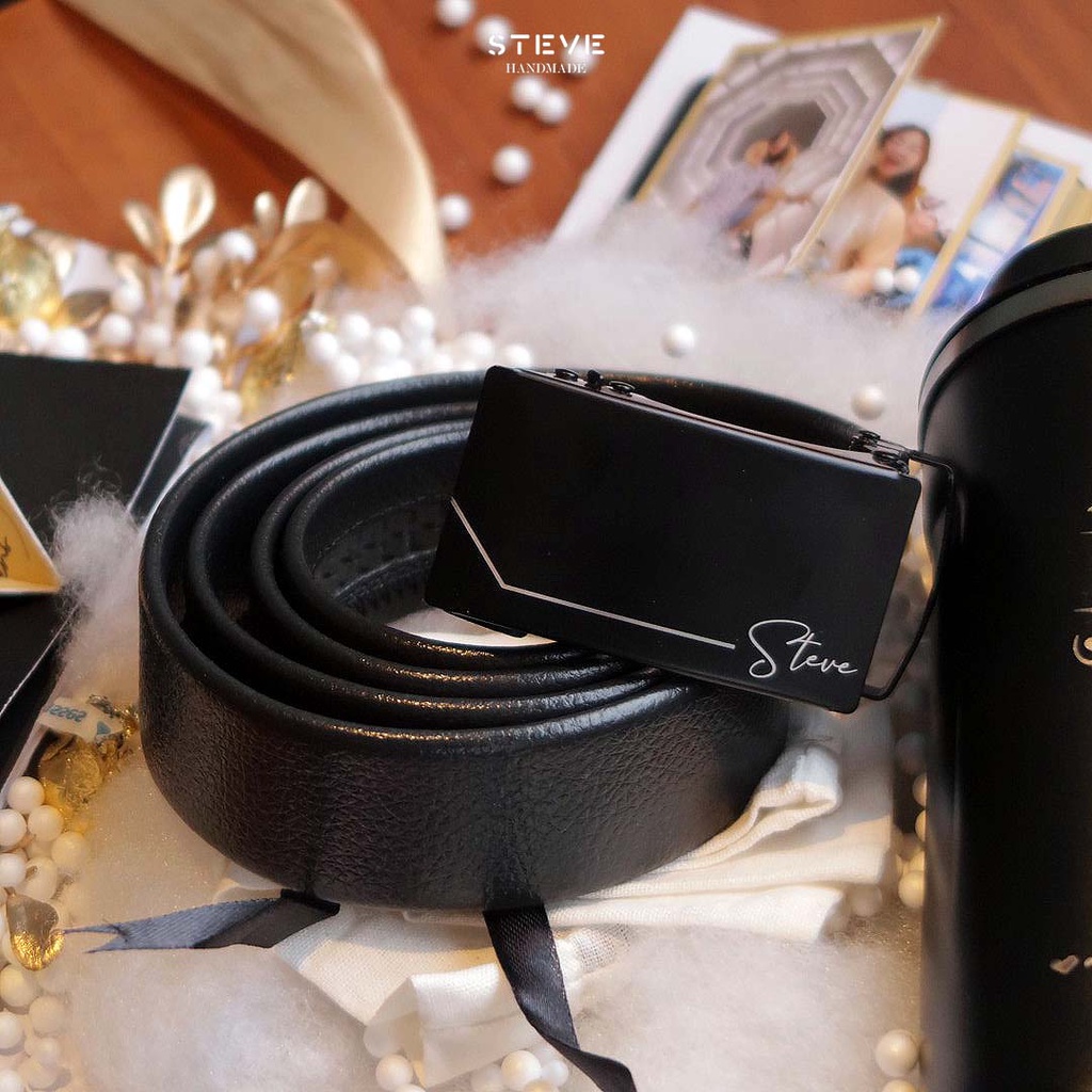 Gesper Ikat Pinggang Pria Belt Kulit Custom Nama dan Logo