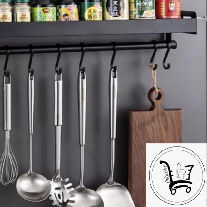 ❊ RAK BUMBU DINDING BESI RAK KITCHEN BUMBU DINDING Dapur Rak Penyimpanan Bumbu Dapur Rempah Multifun