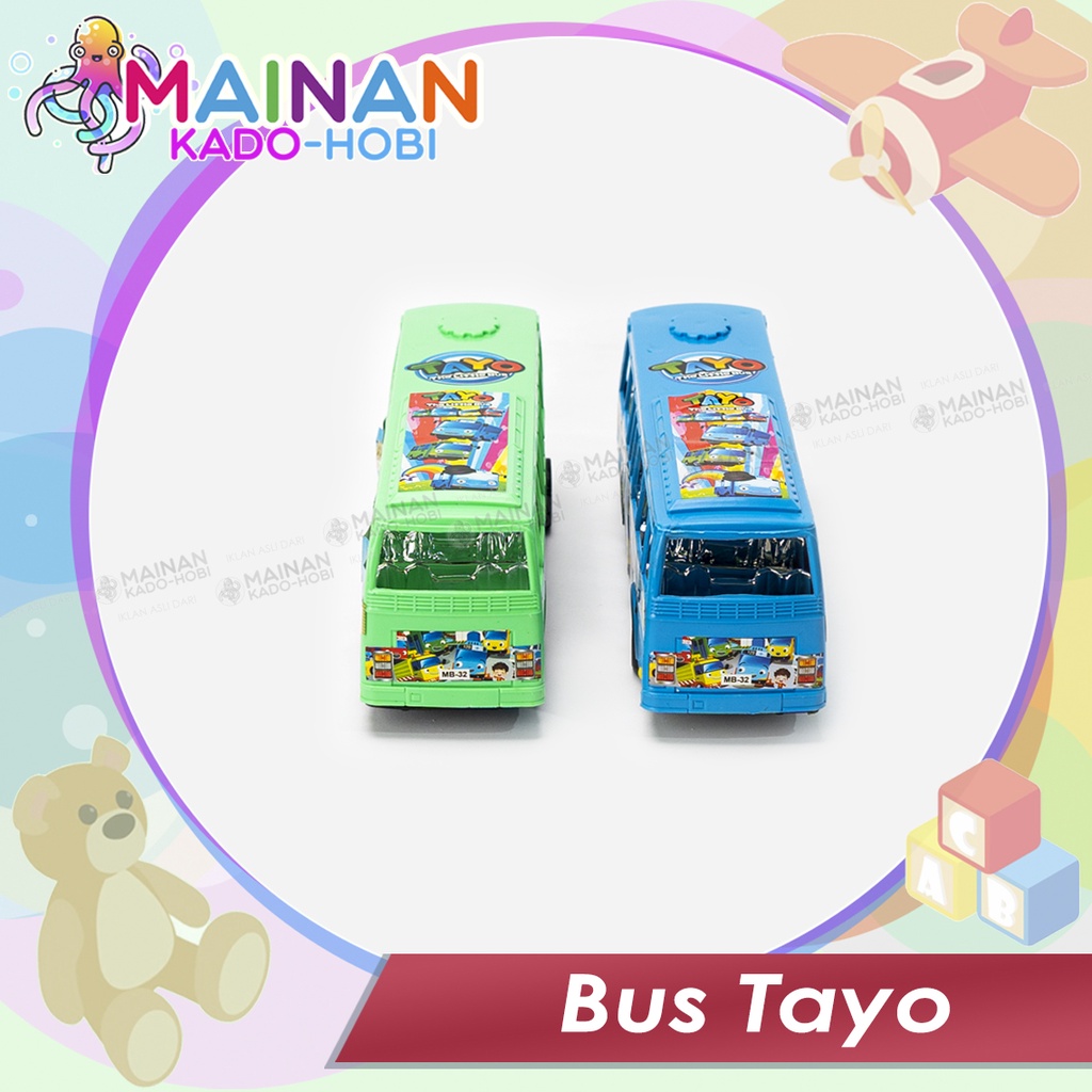 MAINAN ANAK KADO LAKI MINIATUR DIECAST PULLBACK LITTLE BUS SEKOLAH TAYO