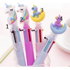 TY Pena Karakter Mekanik 6 Warna Unicorn Full Moon Pulpen Karakter Unicorn Warna Warni Pulpen Unicorn Multicolor Pulpen Lucu Alat Tulis Sekolah ATK Murah Import