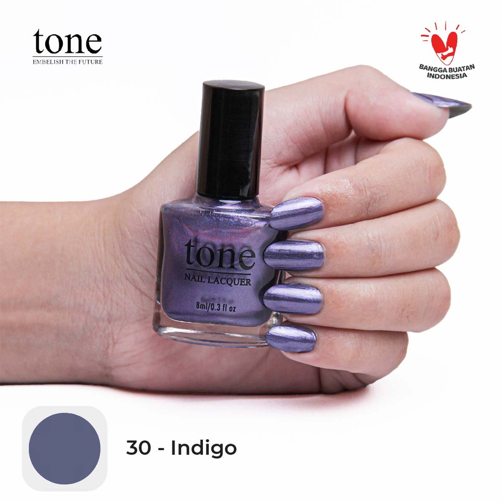 Kutek Tone Nail Lacquer Warna Halal Murah 8ml | Cat Kuku Tone Nail Polish 8ml BPOM