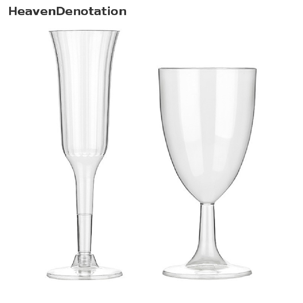 [HeavenDenotation] 180 / 230ML Disposable Plastic Wine Glass, Cocktail, Champagne Glass Flutes Cups HDV