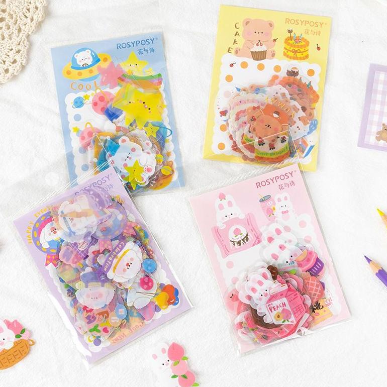 

L38 Sweet Times 40 PCS - stiker dekorasi planner journal - korea lucu kreatif [thehanscorner] SUPER LARIS ㄻ
