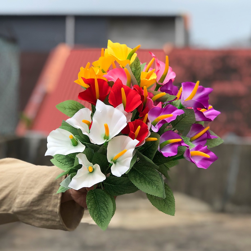 Bunga Hias Tangkai Buket Plastik Ornamen Pajangan Hiasan Dekorasi Ruangan Rumah Artificial Flower Satu7an PBP157