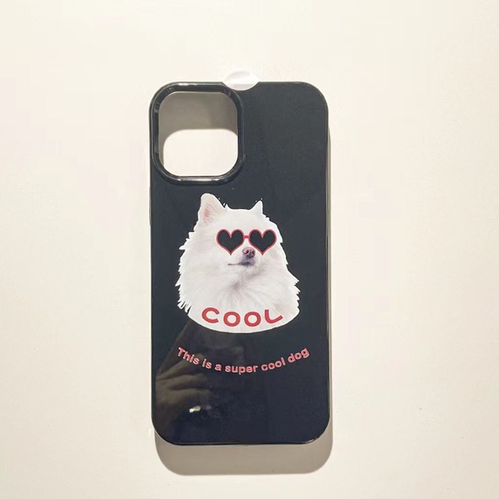 IPHONE Ins Pola Puppy Cocok Untuk Iphone14 14pro 14plus 13 13mini 13pro 13prm iPhone12 7Plus 8Plus Xr XS 13 12mini Pro Max TPU Empat Sudut Casing Ponsel Tahan Guncangan