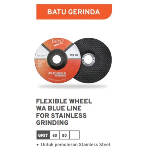 TAIYO FLEXIBLE WHEEL / MATA GERINDA POLES BESI  / MATA GERINDA POLES STAINLESS STEEL / TAIYO/ POLES 