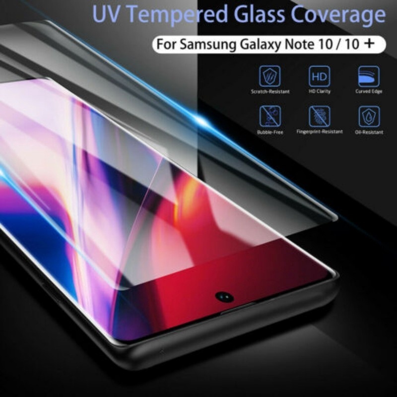 Full Cover Lem UV Tempered Glass Film Pelindung Layar Untuk Samsung Galaxy Note10 Note10Plus10+/ Hot Sale