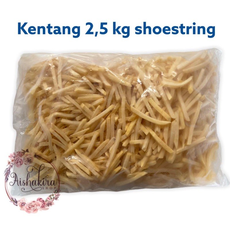 Kentang goreng 2,5 kg shoestring / cringkle batter / coated