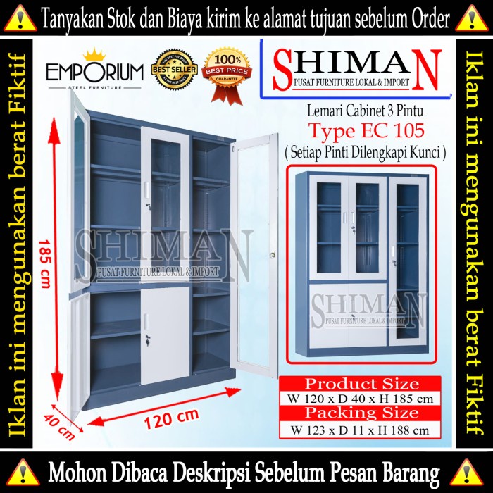 

Terlaris Lemari Emporium Ec 105 / Lemari Arsip Besi 3 Pintu