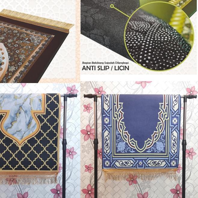 ✺ {BISA COD} Sajadah Tebal Premium  Berkualitas  Anti Slip Ukuran 110 x 60cm / Sajadah Bulu Tebal / 