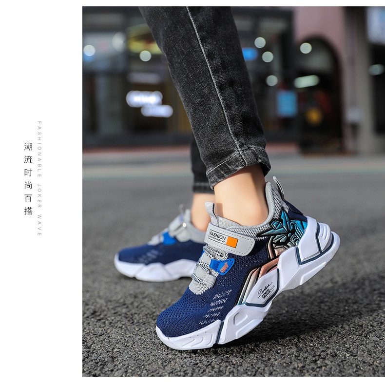 2023SH21117 Sepatu kets sneakers sport olahraga robot transformer Anak ringan sol empuk Perekat tali variasi usia 4 tahun sd dewasa size 28 - 39