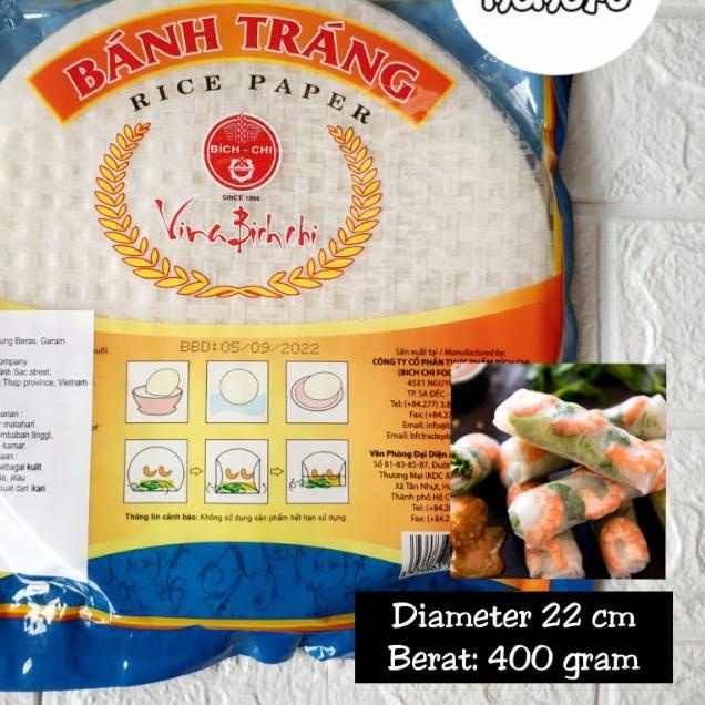 

♙ Banh Trang 400 gr Vietnam Rice Paper / Kulit Lumpia Vietnam / Spring Roll / Salad Wrap ➺