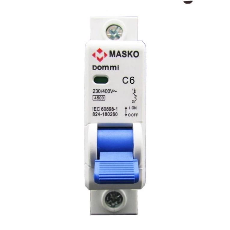 MCB MASKO 1P 6A DOMMI SNI